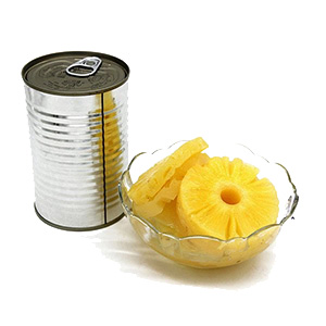 Canned pineapples